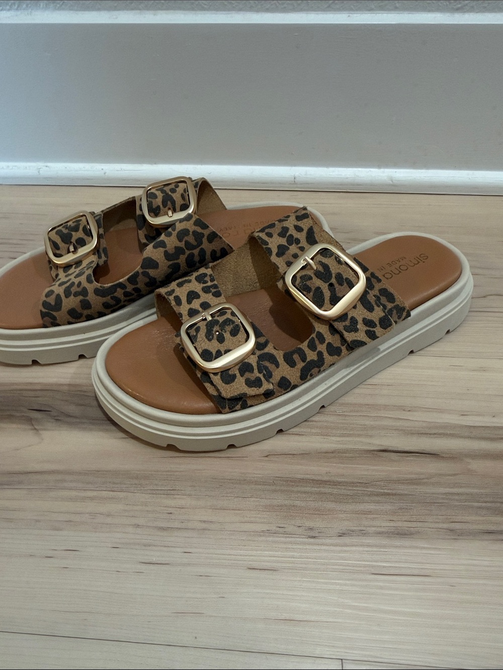 Leopard Print Platform Sandals